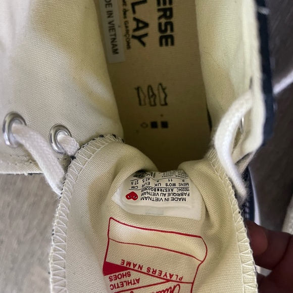 Converse PLAY COMME des GARCONS-WOMENS SIZE 11 MENS SIZE 9 - Picture 6 of 9